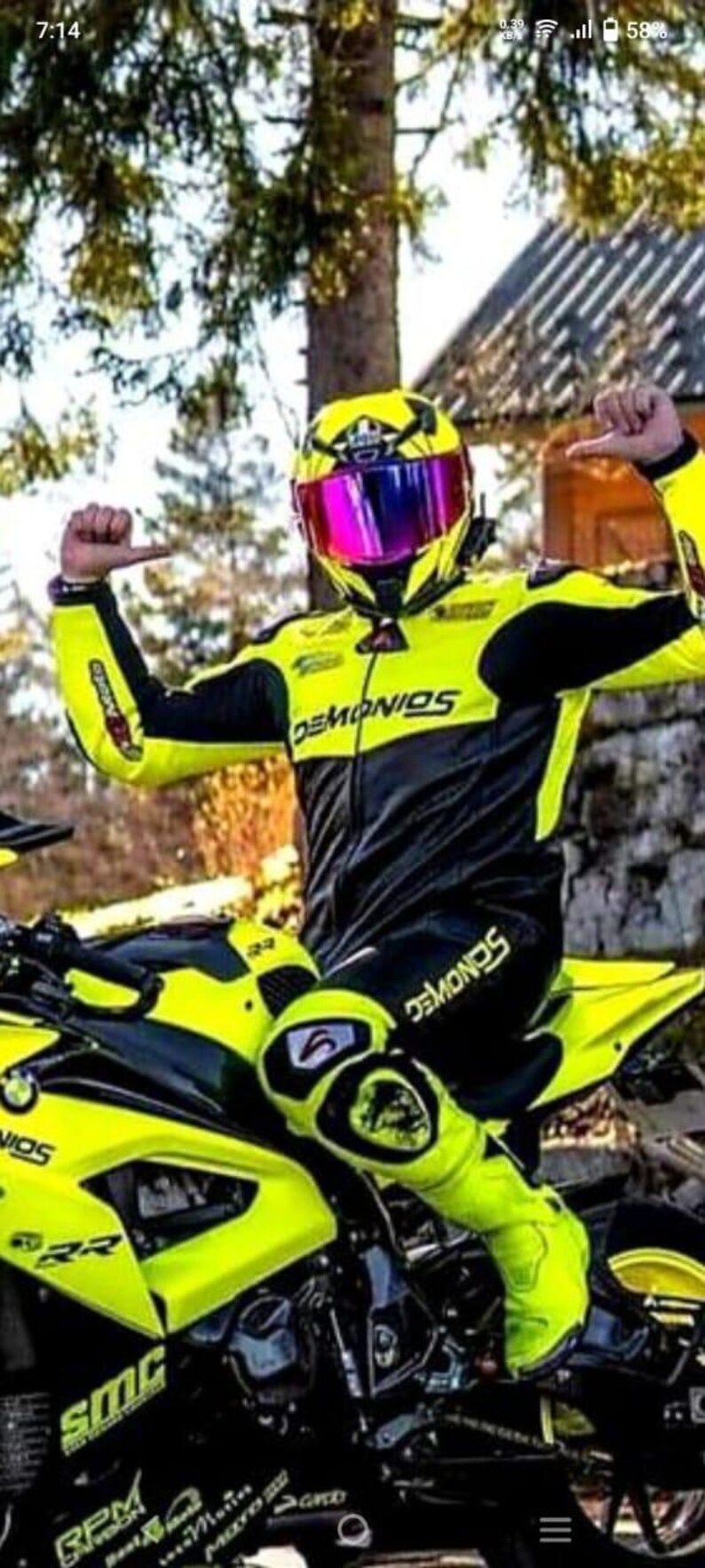 Tuta in pelle da moto personalizzata - Tuta da motociclista professionale con armatura CE - Abbigliamento protettivo da motociclista per uomo immagine 3