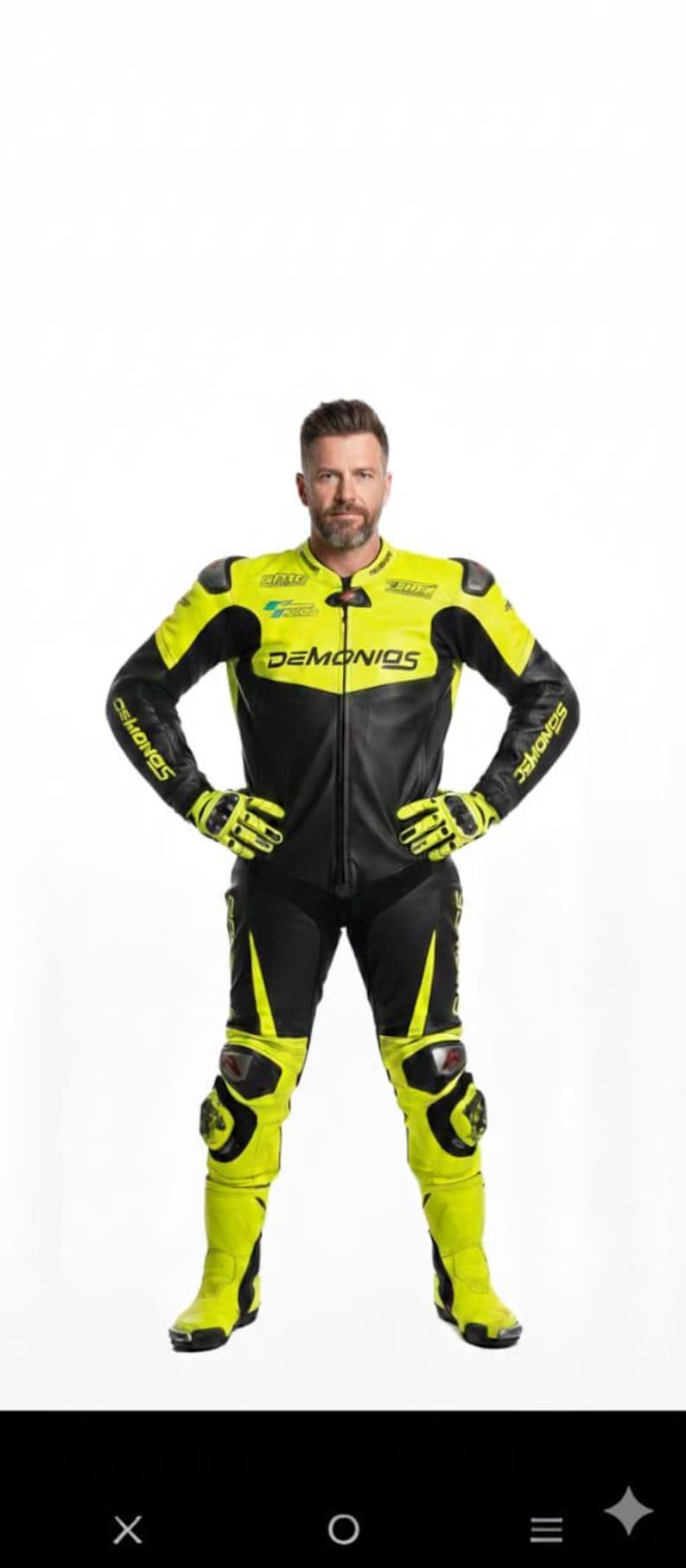 Tuta in pelle da moto personalizzata - Tuta da motociclista professionale con armatura CE - Abbigliamento protettivo da motociclista per uomo immagine 1