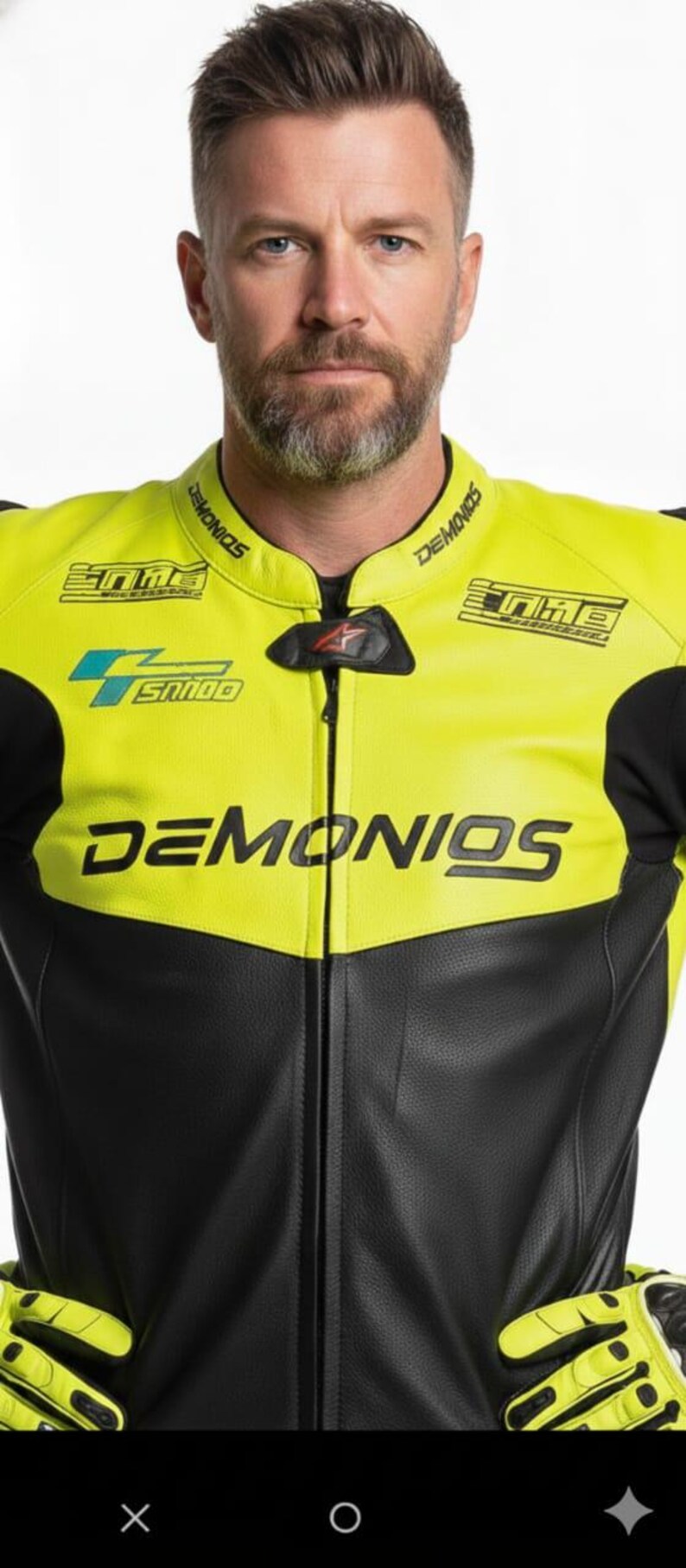 Tuta in pelle da moto personalizzata - Tuta da motociclista professionale con armatura CE - Abbigliamento protettivo da motociclista per uomo immagine 5