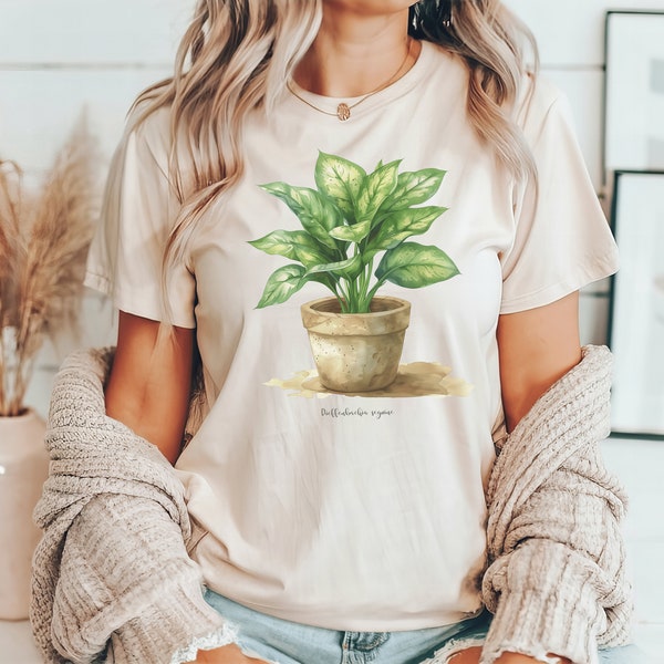 T-Shirt Plante Dieffenbachia seguine | Dieffenbachia | unisexe | plante | Amoureux des plantes | Chemise végétale nature | Plantes d'intérieur