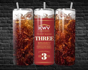 KWV 3 year brandy 20oz tumbler wrap