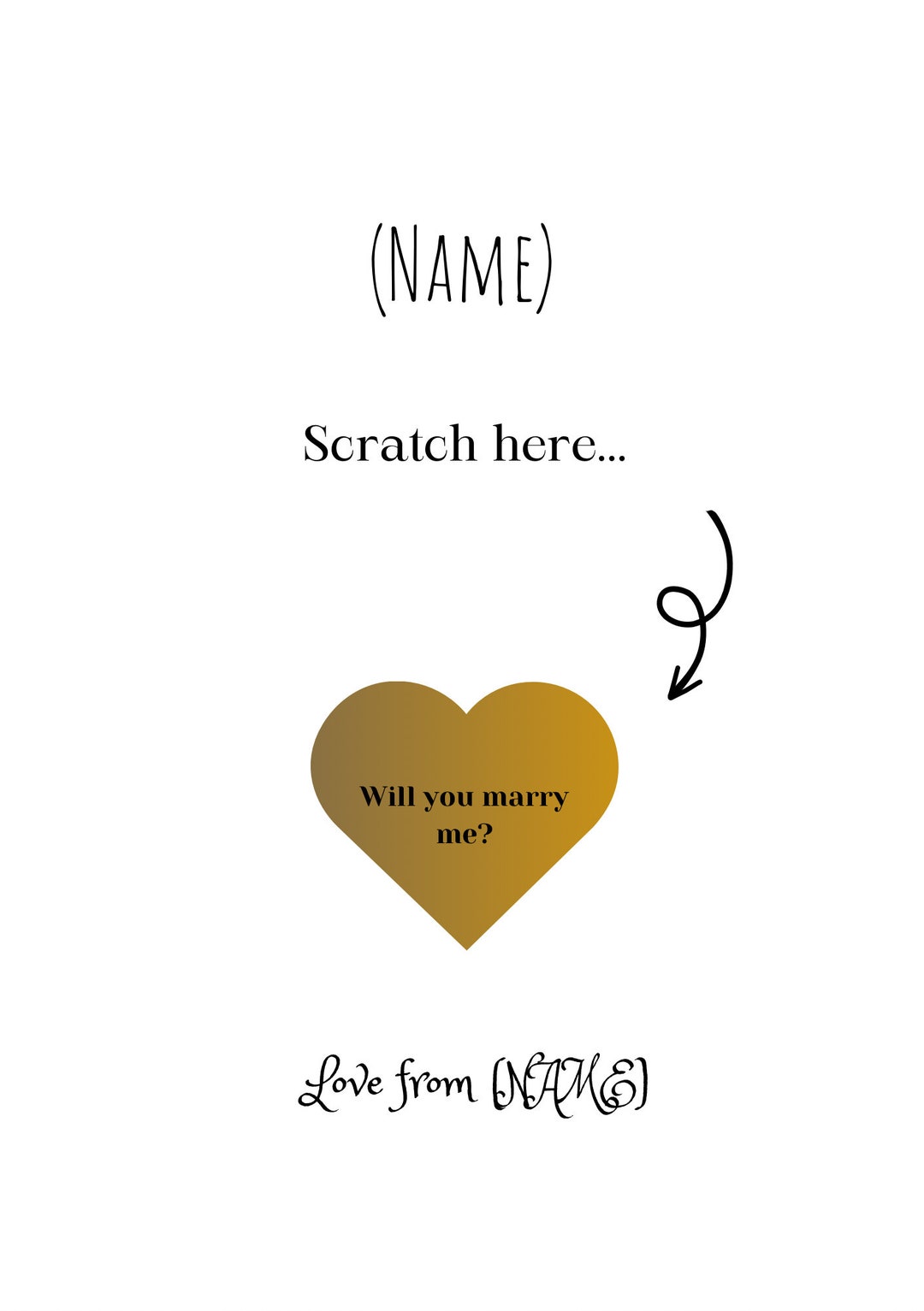 Will You Marry Me? | Proposal Card | Scratch Card Proposal - Etsy