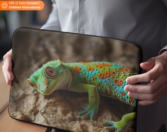 Laptop Sleeve Animal Gecko Print, Laptop Cover, 12/13/15 inch, Protect iPad, Tablet, Laptop, MacBook, Gifts for Him & Her, Birthday Gift, D4