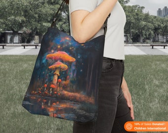 Tote Bag Mushroom, Shoulder Bag, Shopping Bag, Gifts for Him and Her, Gifts for Boyfriend and Girlfriend, Gifts for Wife, D7