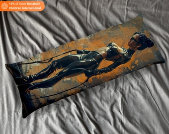 Dakimakura Body Pillowcase Femdom Art, Full Body Pillow Cover, Bedroom Home Decor, Gifts For Him and Her, Gifts for Boyfriend Girlfriend, D3