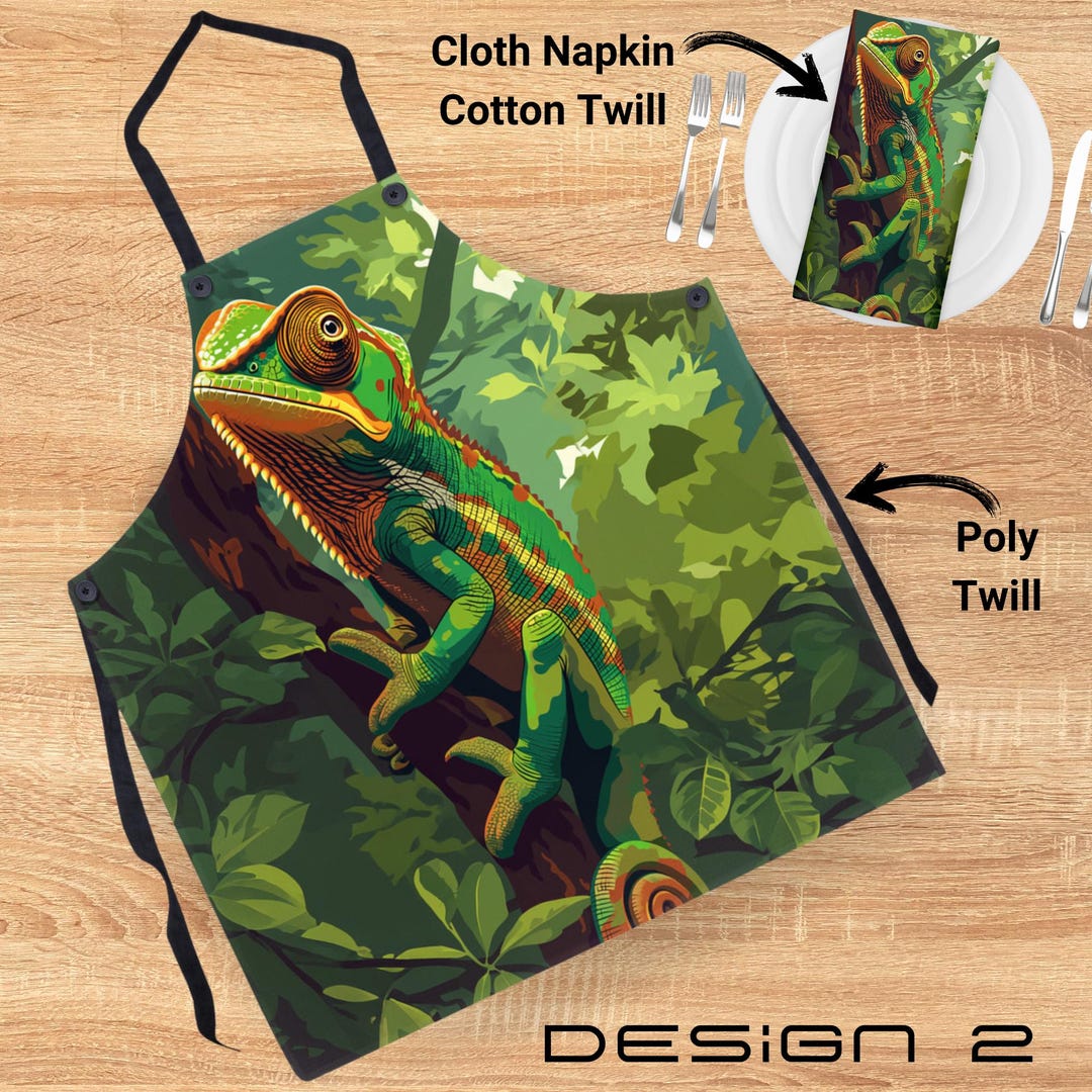 Kitchen and Dining Lizard Apron Easter Gift Reptile Gift for Boyfriend ...