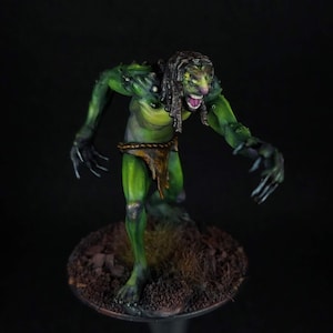 Classic green Troll hand painted miniature - Dungeons and Dragons - DnD - RPG