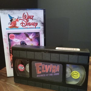 Custom Elvira mistress of the dark VHS,functional art piece.