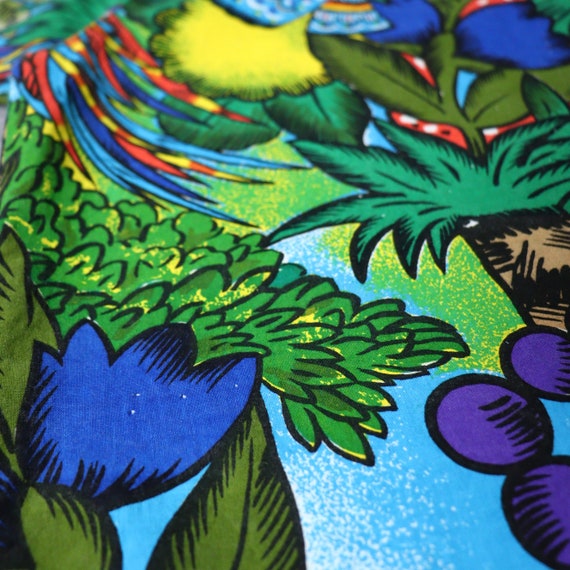 90s Vintage Hawaii All Over Print Jungle Multicol… - image 9