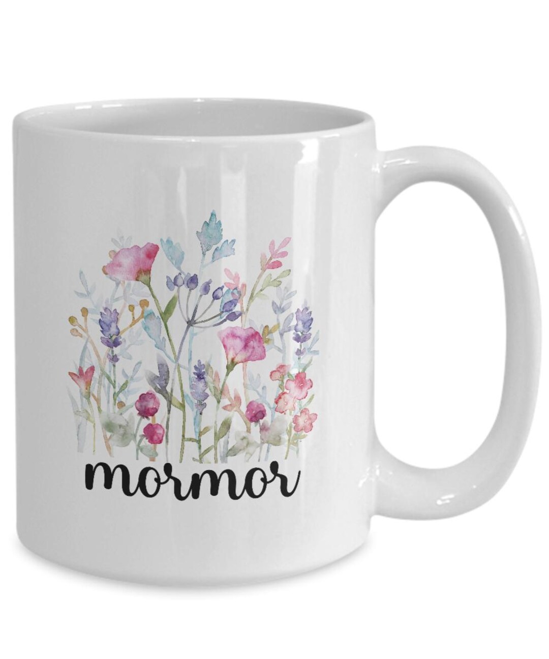 Gift for Mormor, Mormor Floral Design Coffee Mug, Mormor Coffee Mug ...