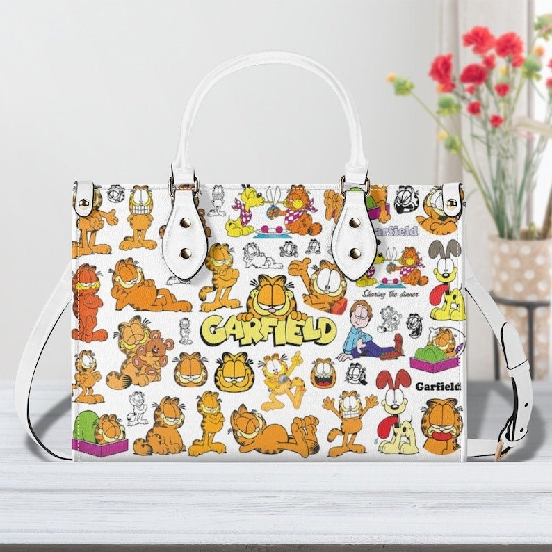Garfield Leather bag Handbag, Custom Leather Bag