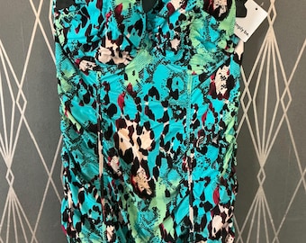 Robe de bain dos nu/bandeau à imprimé serpents 38e bnip