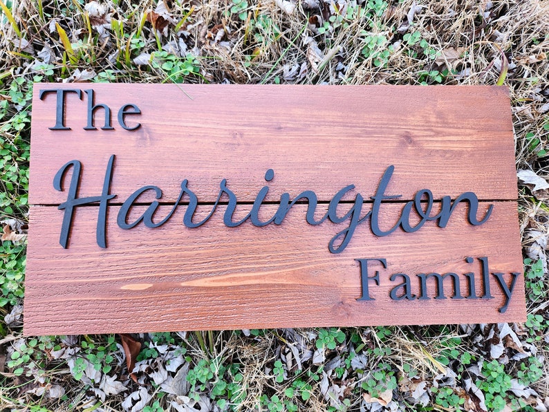 Custom Cedar Wood Sign Home Wall Decor Last Name Pallet Sign