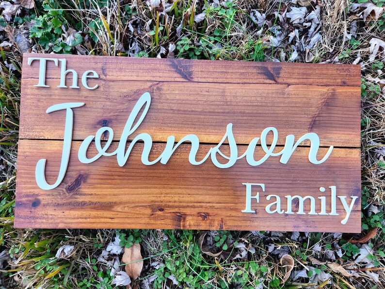 Custom Cedar Wood Sign Home Wall Decor Last Name Pallet Sign