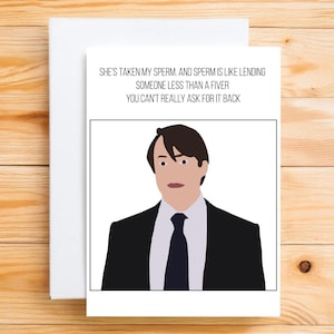 Tarjeta de felicitación de Peep Show / Cita divertida sobre esperma / Regalo de comedia británica / Tarjeta de cumpleaños, San Valentín y aniversario
