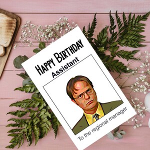 Dwight Schrute Birthday Card | Assistant to the Regional Manager | Funny The Office Card | TV Show Fan Gift | Dunder Mifflin Card