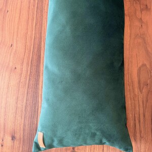 Cushion in Bottle Green velvet colour