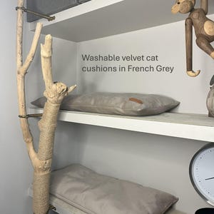 Cat cushions made in washable velvet