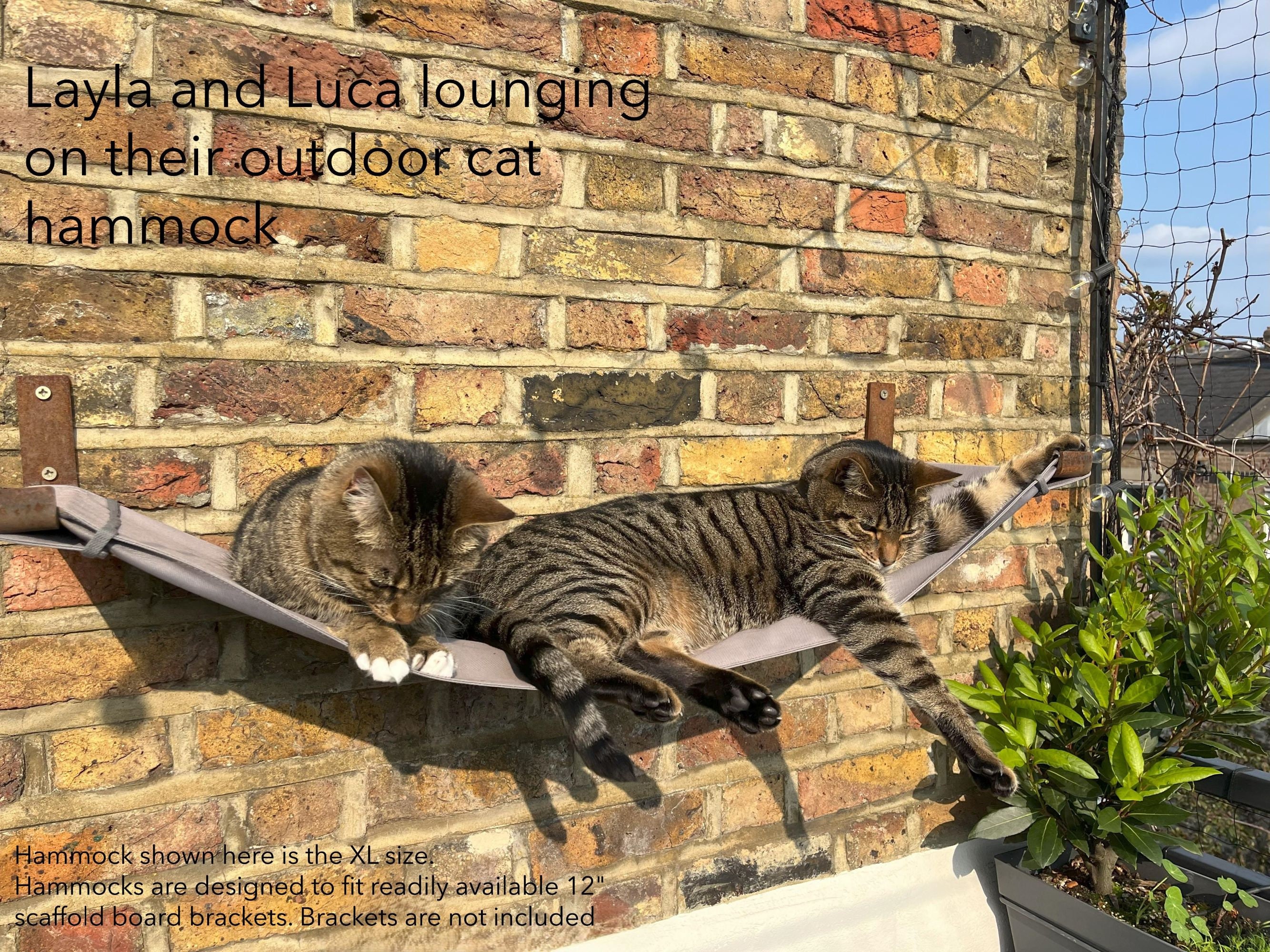 Outdoor Cat Hammock and Cat Perch in Water Resistant Fabric and With a Large Drainage Eyelet Etsy