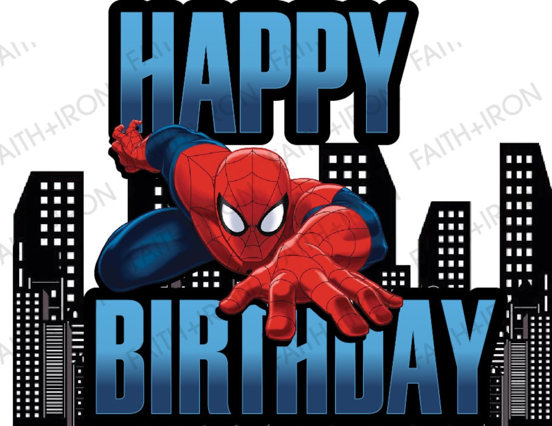 Spiderman Cake Topper, Spiderman Birthday, Digital, Printable, Instant ...