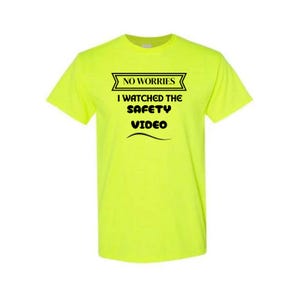 Custom Safety T-Shirts with Logo, FUNNY, Safety Green, Orange,  Pink and Neon Yellow , High Visibility Shirts, Business Shirts, logo