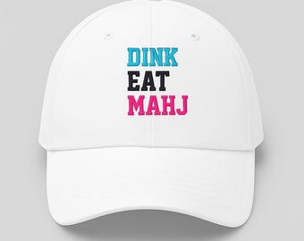 100% Baumwollköper. Bestickter Pickleball Dad Hat.