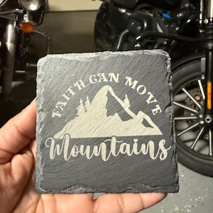 Personalized Coaster Set Engraved Slate Coaster Custom , Church, religious, church retreats, gift, corporate, events.