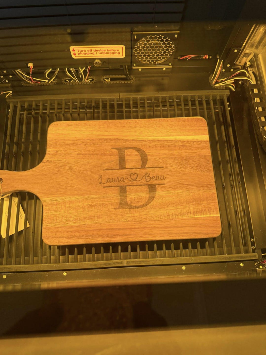 Personalized Acacia Charcuterie Board: Engraved Cutting Board With ...