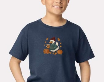Camiseta infantil personalizada com bordado, camiseta unissex de algodão pesado™