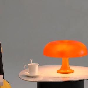 Orange Mushroom Lamp 