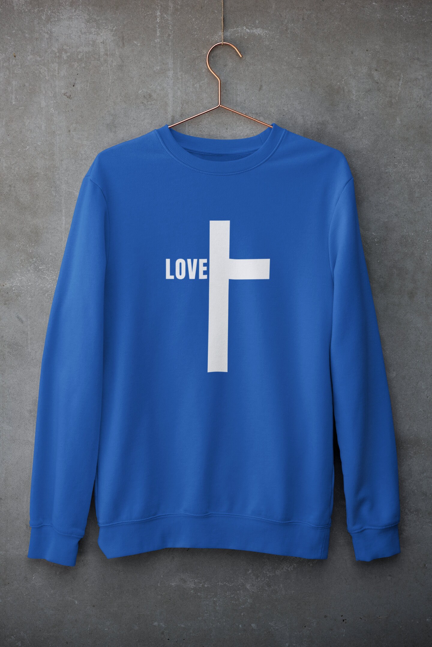 Love Cross Sweatshirt, Comfy Christian Sweater With the Cross ...