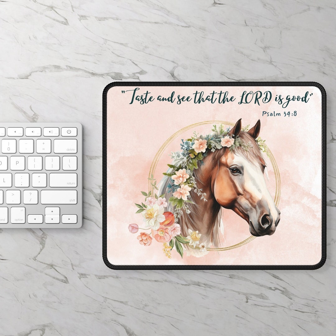 Christian Mouse Pad With Pony Psalms, Biblical Mouse Pad, Faith Mouse ...