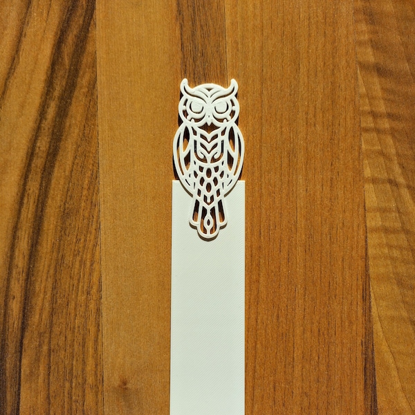 3D Printable Owl Bookmark STL File, Book Accessories, Animal Bookmark, Gift for Readers