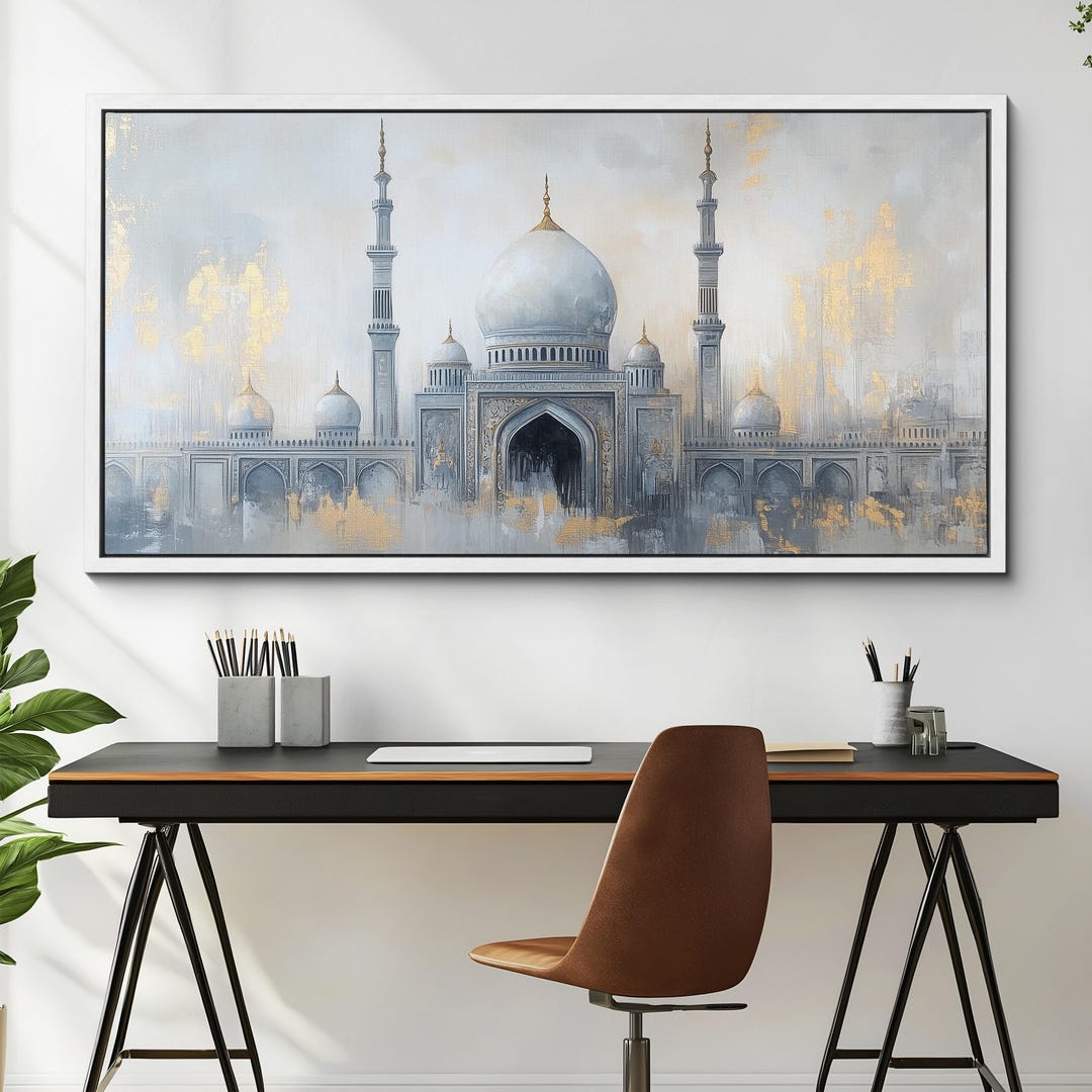 The Pakistan Monument Abstract Modern Muslim Religious Painting, Art ...