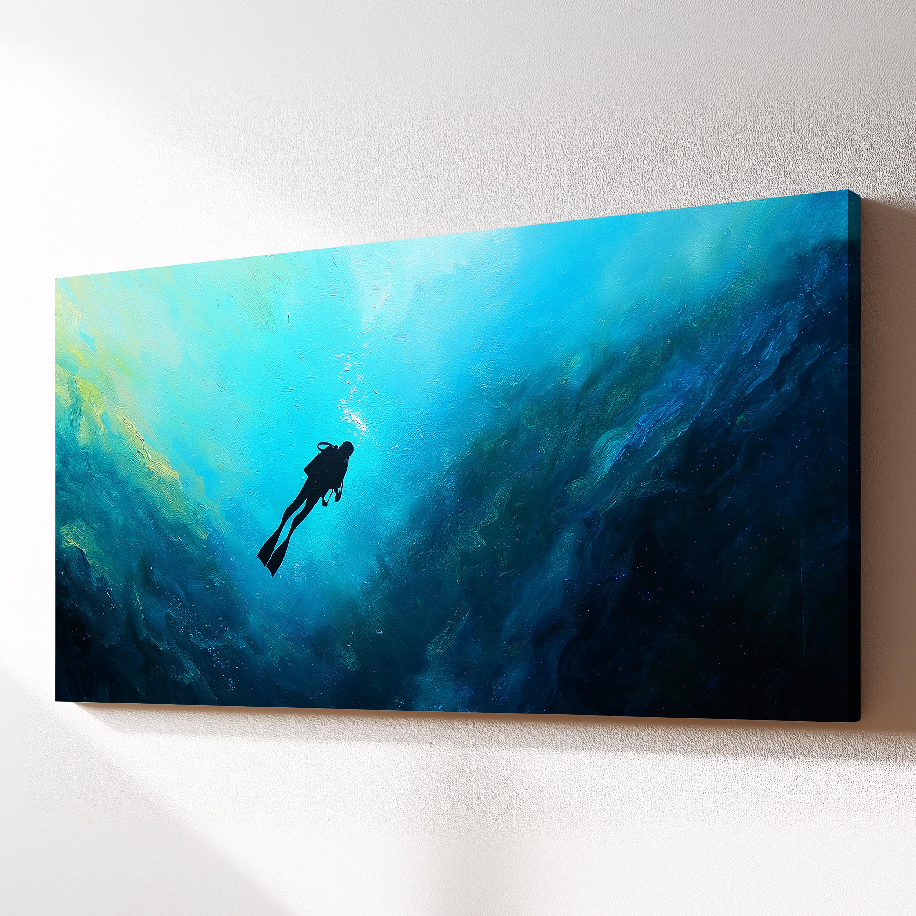 Scuba Diver Painting - Etsy