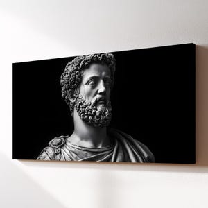 Marcus Aurelius Roman Stoic Philosopher Meditations Canvas Wall Art, Abstract Oil Painting Decor, Art Print for Home, Living Room, Bedroom