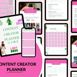 Content Creator Journal Master Resell Boss Babe Content Creator, Media Kit Influencer, Vertragsplaner Affirmation Journal for Women