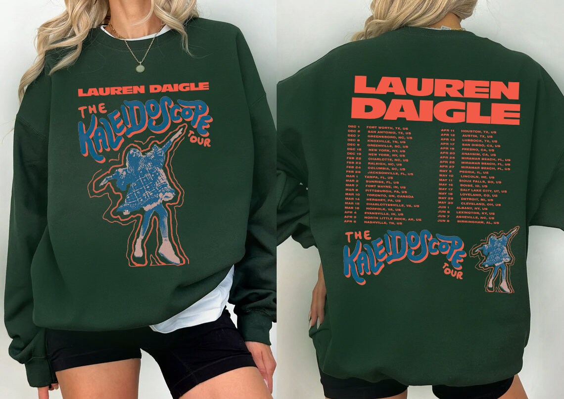 Vintage Lauren Daigle Double Sided Sweatshirt, Lauren Daigle The Kaleidoscope Tour Shirt