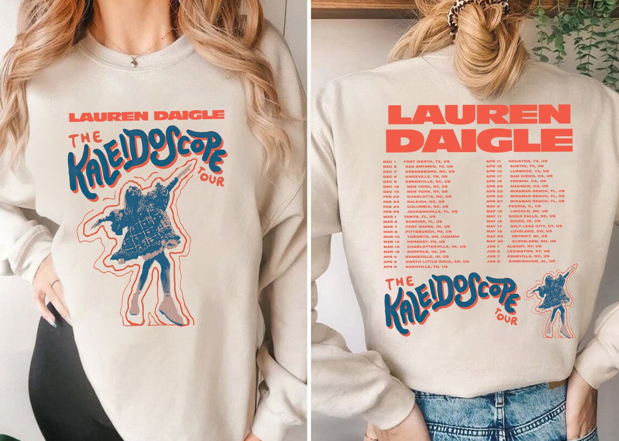 Vintage Lauren Daigle Double Sided Sweatshirt, Lauren Daigle The Kaleidoscope Tour Shirt