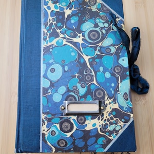 Vintage look handmade hardcover junk journal - memory book - blue