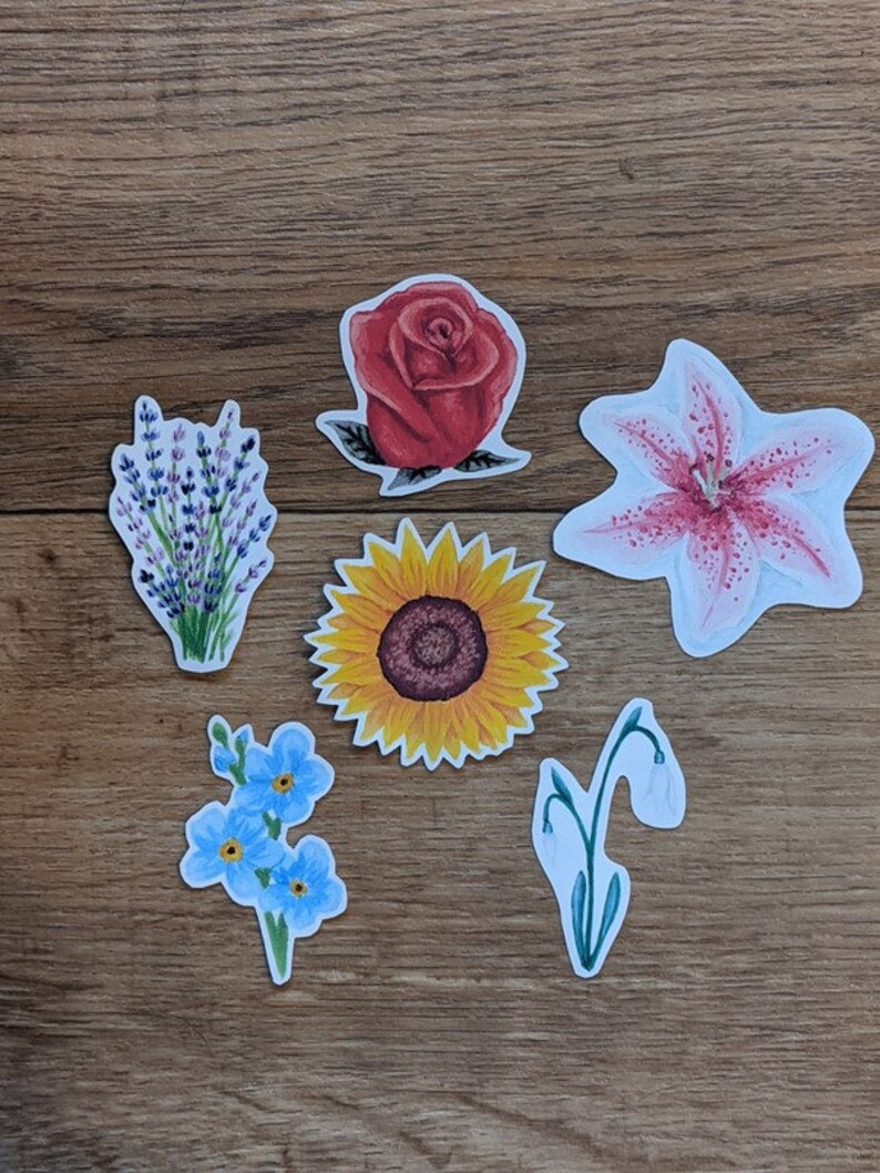 Flower Sticker Pack - Etsy