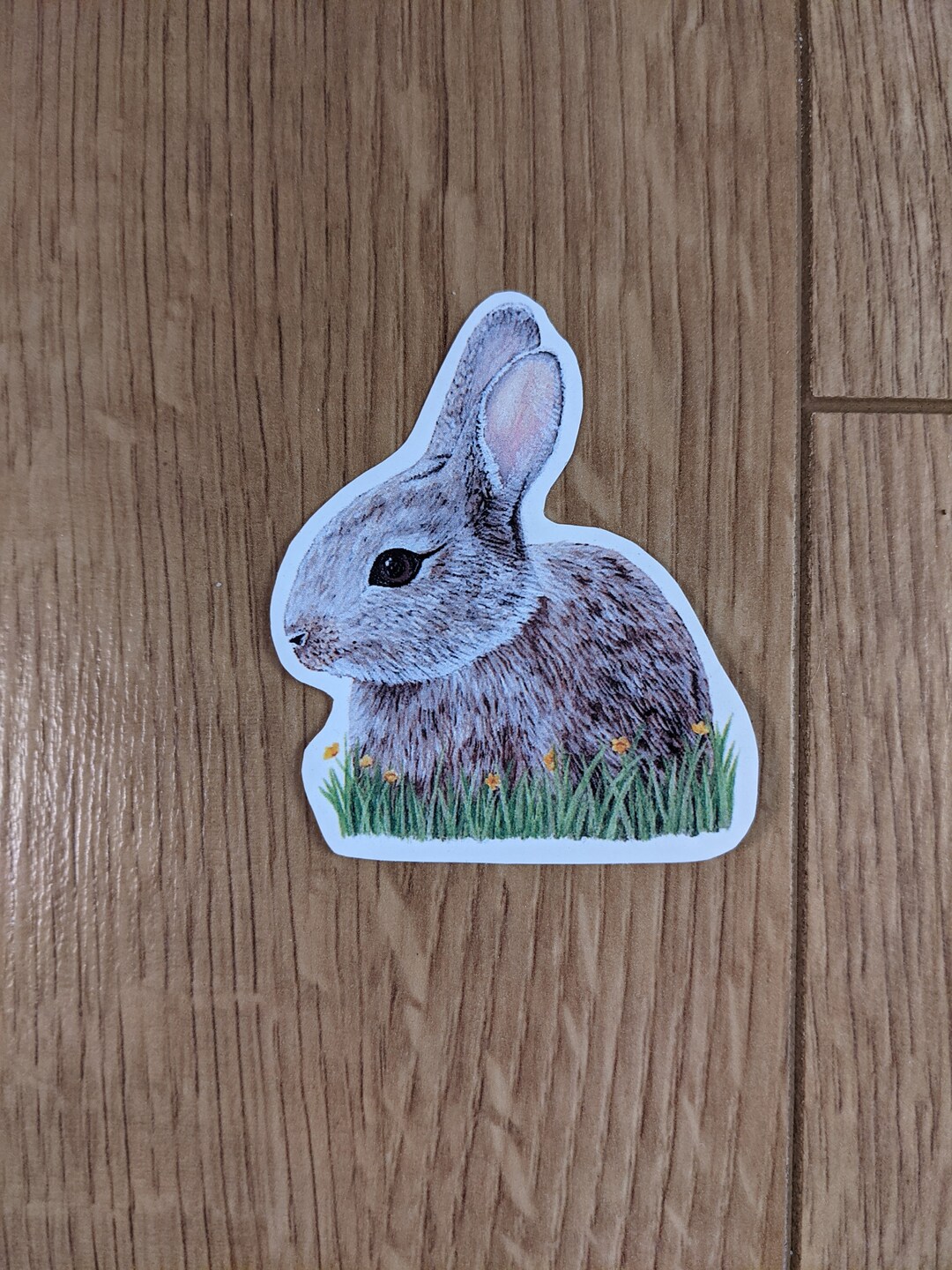 Rabbit Custom Vinyl Sticker, Bunny Sticker, UK Wildlife, Custom Name ...
