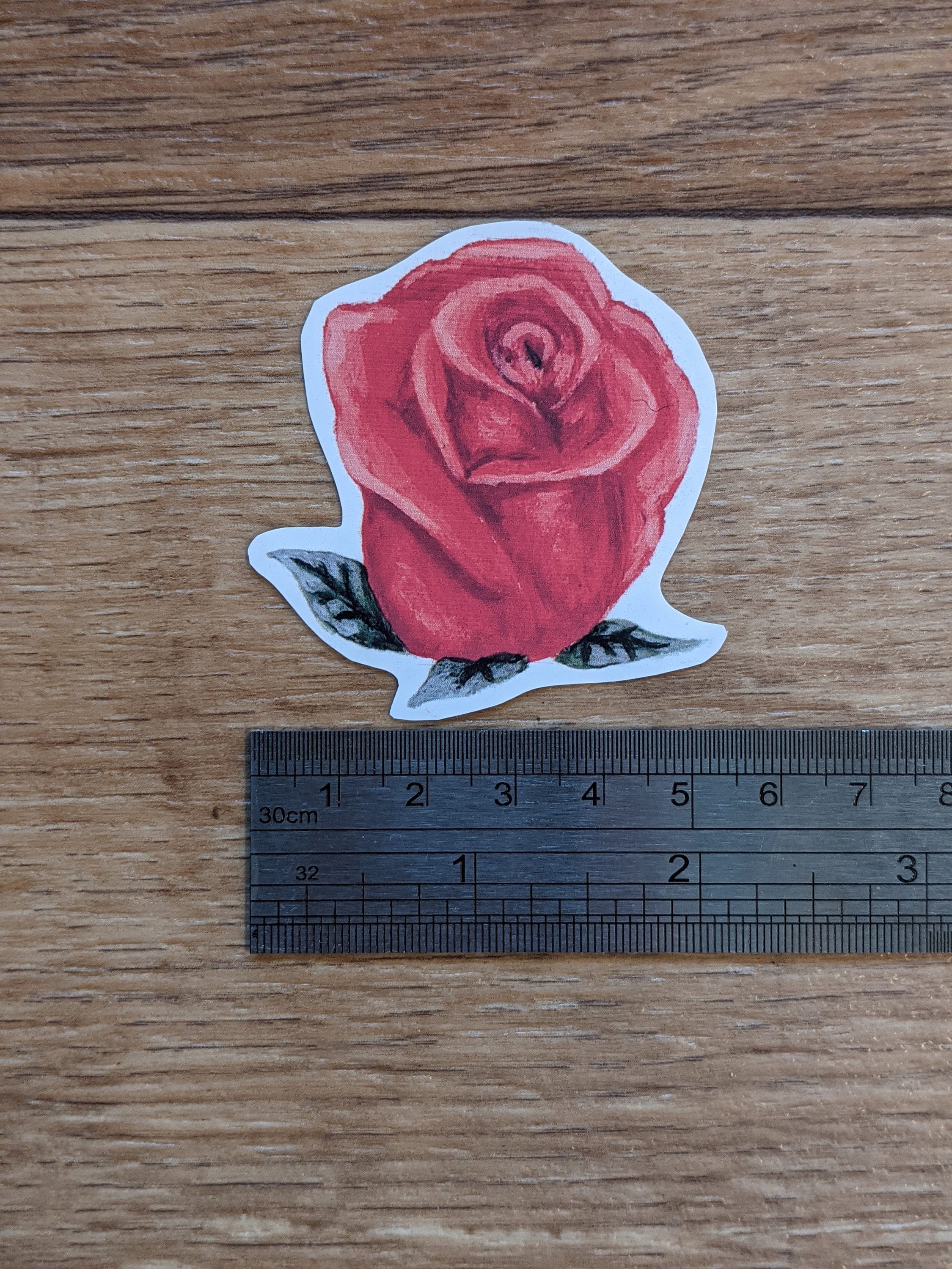 Rose Name Tag Vinyl Sticker, Custom Sticker - Etsy