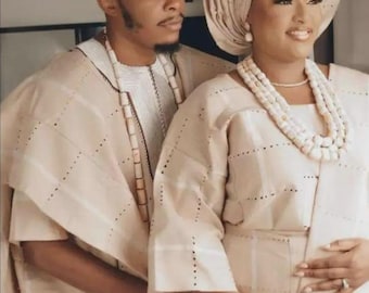 Aso Oke African Wedding Outfit: Traditional Attire for Couples