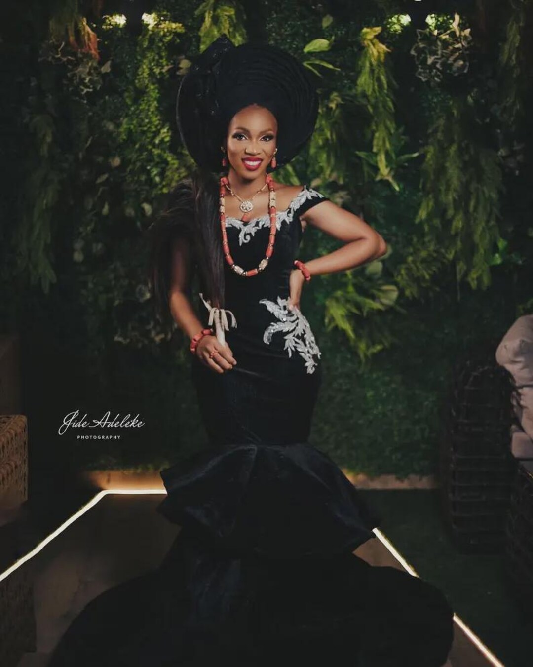 Black mermaid prom dress,Christmas dress,African women party dresses,wedding reception gown Y6437 main image 1