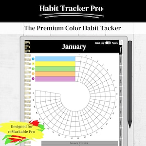 Tracker delle abitudini per reMarkable Paper Pro / Tracker della produttività del colore