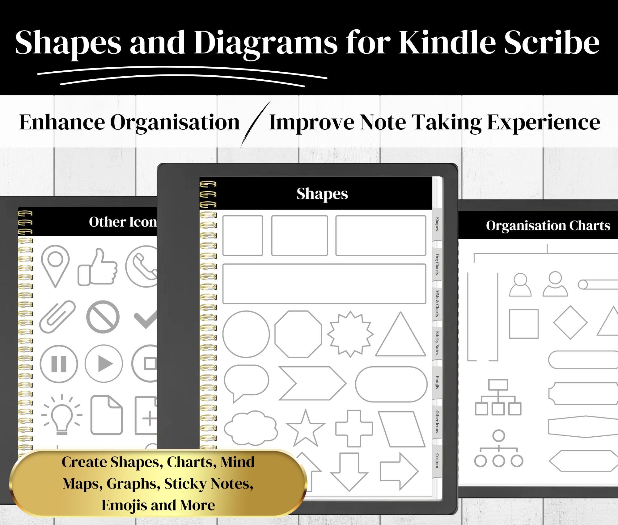 Tracing Shapes and Diagrams for the Amazon Kindle Scribe | Charts, Mind ...