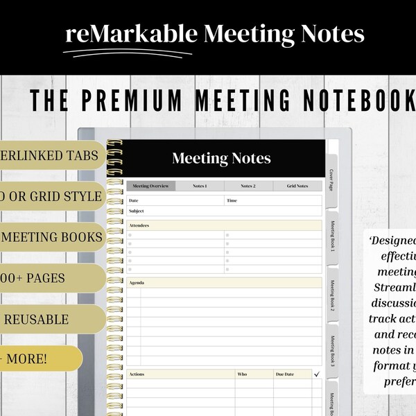 Bemerkenswerte Meeting Notizen | Bemerkenswerte 2 Vorlage | Meeting Minute Vorlage | Bemerkenswerte Meeting Agenda Vorlage | Meeting Notizbuch | PDF-Datei