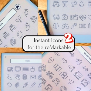 Instant Icons 2 per i più importanti, icone semplici, immagini pronte per la selezione, nessun tracciamento richiesto, forme riempite, supporto per rM 1, 2 e Paper Pro