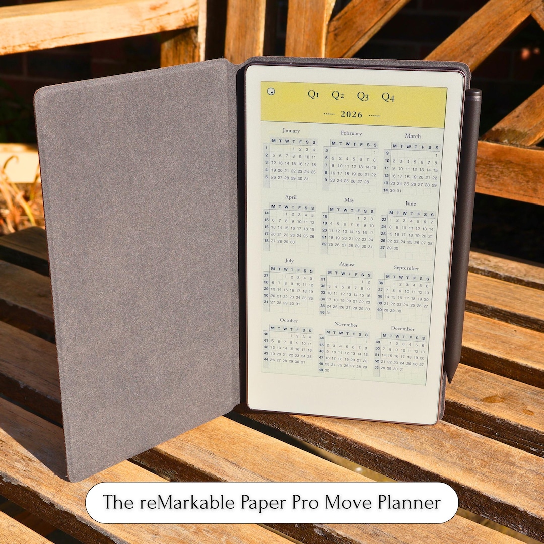 Remarkable Paper Pro Move 2026 Planner - Daily, Weekly, Monthly ...